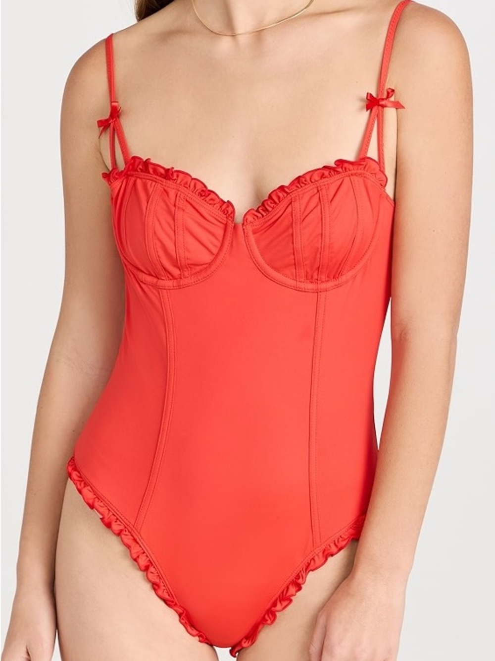 STAUD GOSSAMER ONE PIECE SWIMSUIT